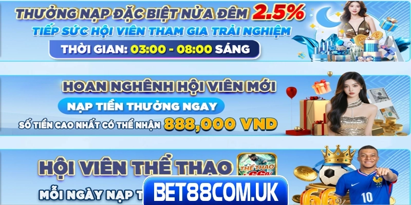 Hướng dẫn cách tham gia và nhận các khuyến mãi mới tại Bet88