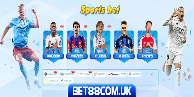 Sảnh cá cược thể thao với tỉ lệ kèo hấp dẫn tại Bet88